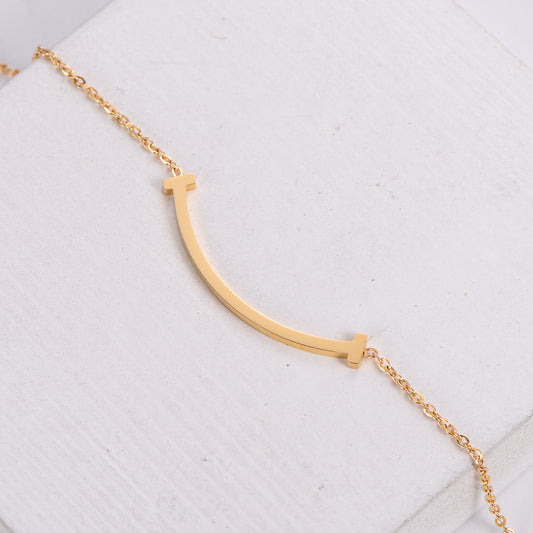 Smile Necklace 18k Gold Plated