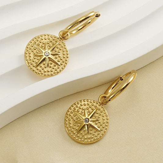 North Star Huggies 18k Gold Plated